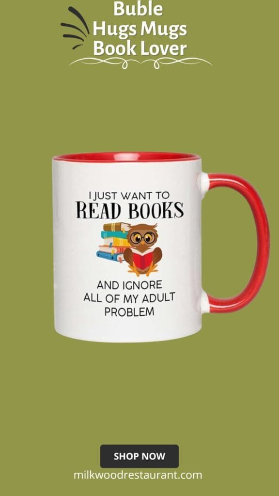 Book lover two tone red edition coffee mug 11oz - read books - funny book lover reader novelist fiction romance writer favorite library day librarian gift