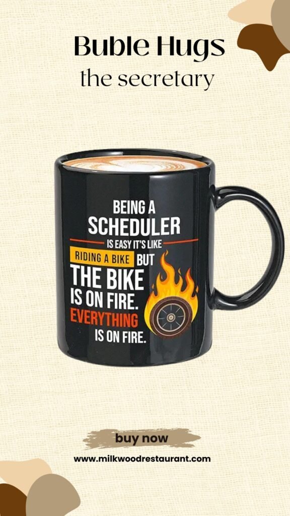 Sarcastic funny coffee mug 11oz black - being a scheduler is easy it's like riding a bike for administrative assistant secretary scheduler unique idea