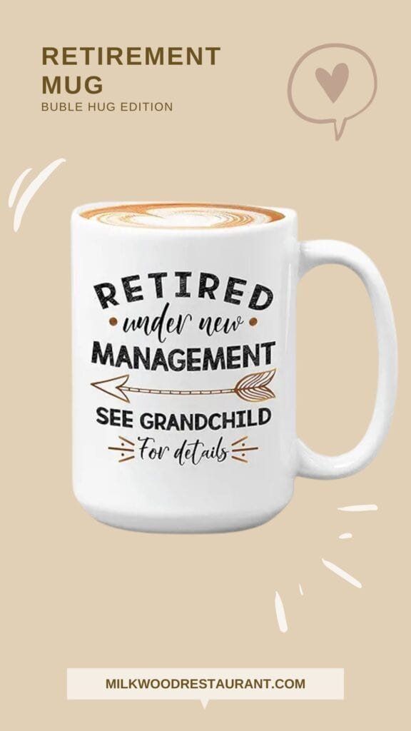 Retired grandparent coffee mug 15oz white- retired under new management see grandchild for details - retired gifts for men retirement mug retirement gag gifts retirement cups