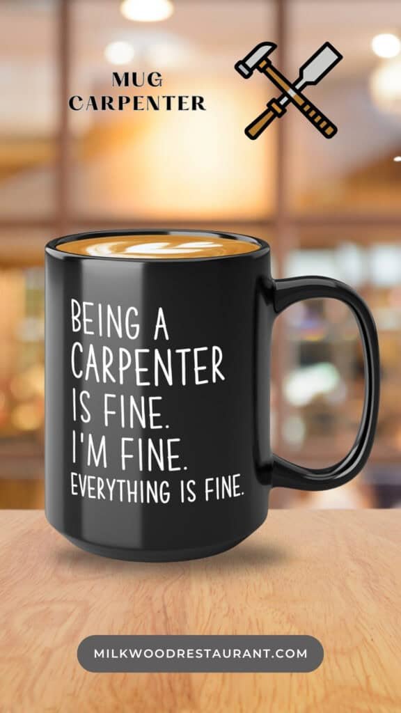 It's Fine Coffee Mug 15oz Black -Carpenter Im Fine - Carpenter Woodworker

A PRESENT TO YOUR SOMEONE SPECIAL --- Our congratulations to coworker mug is a perfect gift especially if they love taking their morning coffee on the commute or on-the-go. Be it for your brother, sister, mom, dad, grandpa, grandma, best friend, boyfriend, girlfriend, son, daughter, fiance, husband, wife, in laws, cousins, aunts, uncles, boss, coworkers, him or her, you can also give this coffee mug to anyone and see them enjoy their happiness!
