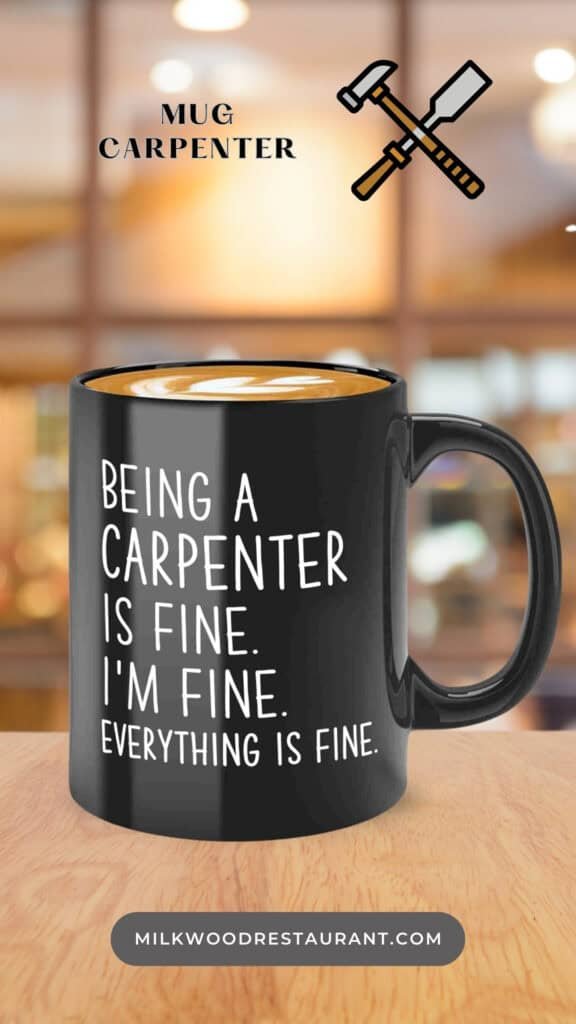 It's Fine Coffee Mug 11oz Black -Carpenter Im Fine - Carpenter Woodworker

IRREPLACEABLE FAVORITE COWORKER APPRECIATION MUG FOR A BUSY EVERYDAY LIFE --- Keeps drinks tasty! Our staff appreciation coffee mug can withstand low to high temperature. This job promotion coffee mug has outstanding print quality that will last a long time. We design our emotional support coworker mug with your comfortability in mind!
