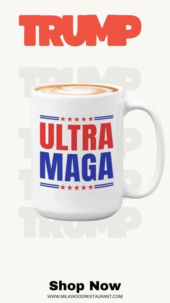 Trump politics coffee mug 15oz white -ultra maga - president politic 2024 trump supporter replubican anti democrat liberal government vote american