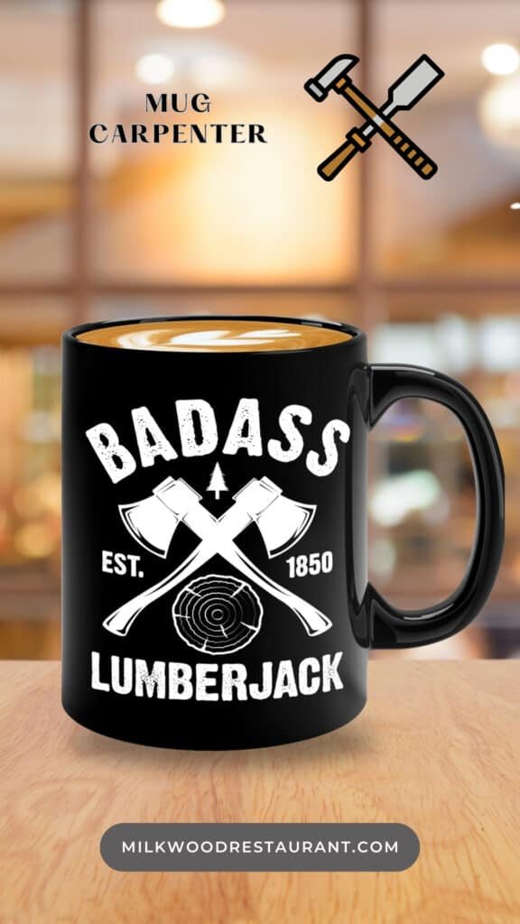 Woodworker Coffee Mug 11oz Black -Lumberjack Est1850 - Carpenter Contractor Handyman 

A PRESENT TO YOUR SOMEONE SPECIAL --- Our woodworking mug is a perfect gift especially if they love taking their morning coffee on the commute or on-the-go. Be it for your brother, sister, mom, dad, grandpa, grandma, best friend, boyfriend, girlfriend, son, daughter, fiance, husband, wife, in laws, cousins, aunts, uncles, boss, coworkers, him or her, you can also give this coffee mug to anyone and see them enjoy their happiness!