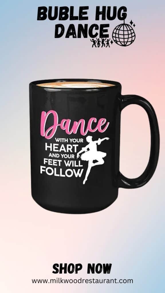 Ballerina mug black 11oz mug black 15oz - dance with your heart - ballerina ballet dancer dancing artist performance arts