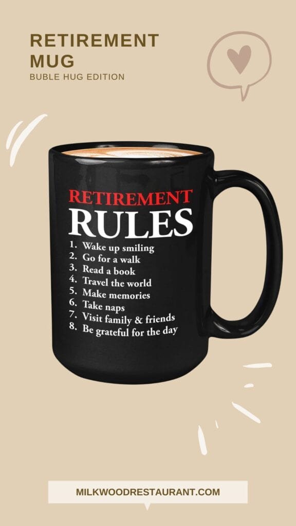 Bubble hugs retirement mug white 15oz - retired no deadline no obligations not my problem anymore - retired retirement coworkers employee boss