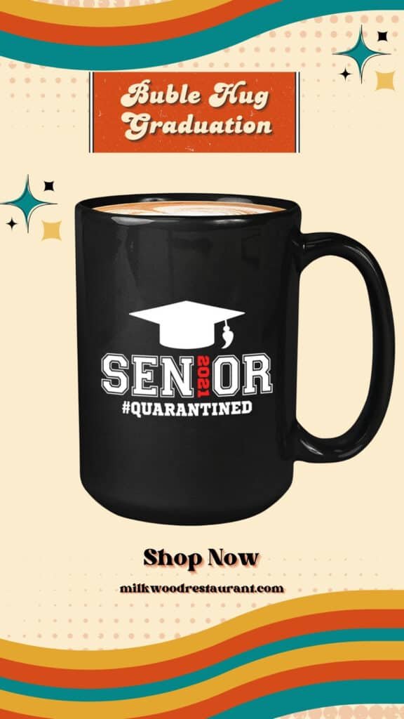 Bubble hugs graduation coffee mug - senior 2021 - student school education college degree phd doctorate grad doctor congrats graduate 15oz black