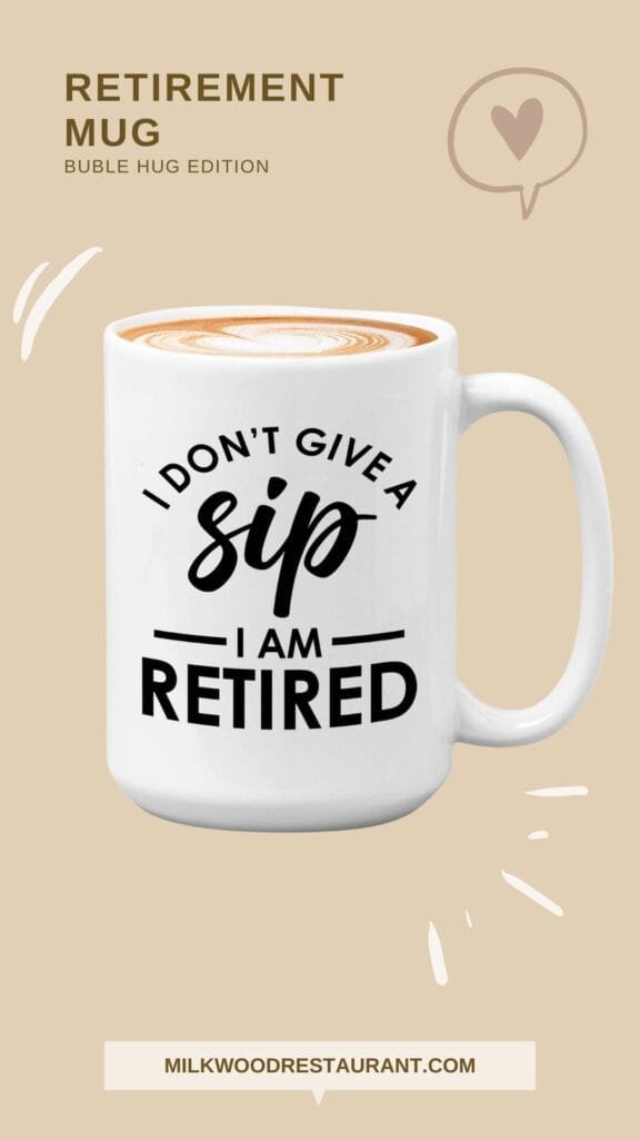 Retirement quote mugs