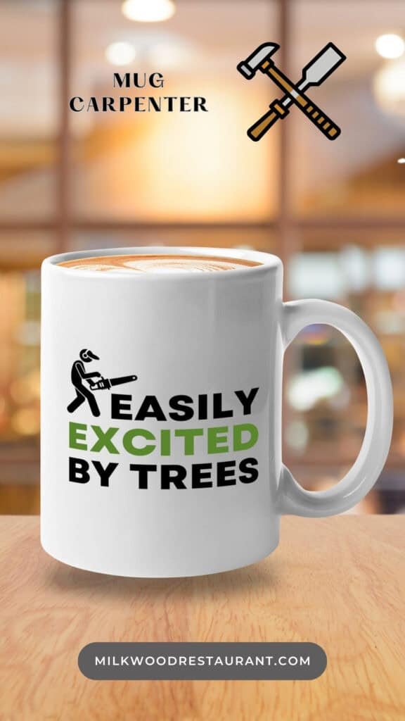 Arborist Coffee Mug 11oz White -Easily excited by trees - For DIY Enthusiast Handyman Carpenter Lumberjack

A PRESENT TO YOUR SOMEONE SPECIAL --- Our woodworker mug is a perfect gift especially if they love taking their morning coffee on the commute or on-the-go. Be it for your brother, sister, mom, dad, grandpa, grandma, best friend, boyfriend, girlfriend, son, daughter, fiance, husband, wife, in laws, cousins, aunts, uncles, boss, coworkers, him or her, you can also give this coffee mug to anyone and see them enjoy their happiness!
