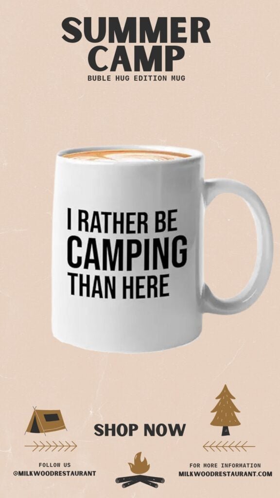 Hobby Coffee Mug 11oz White - rather be camping - Hobby Camping Caravan Camp Hunting Adventure Tenting Adventure Outdoors Activity Gift