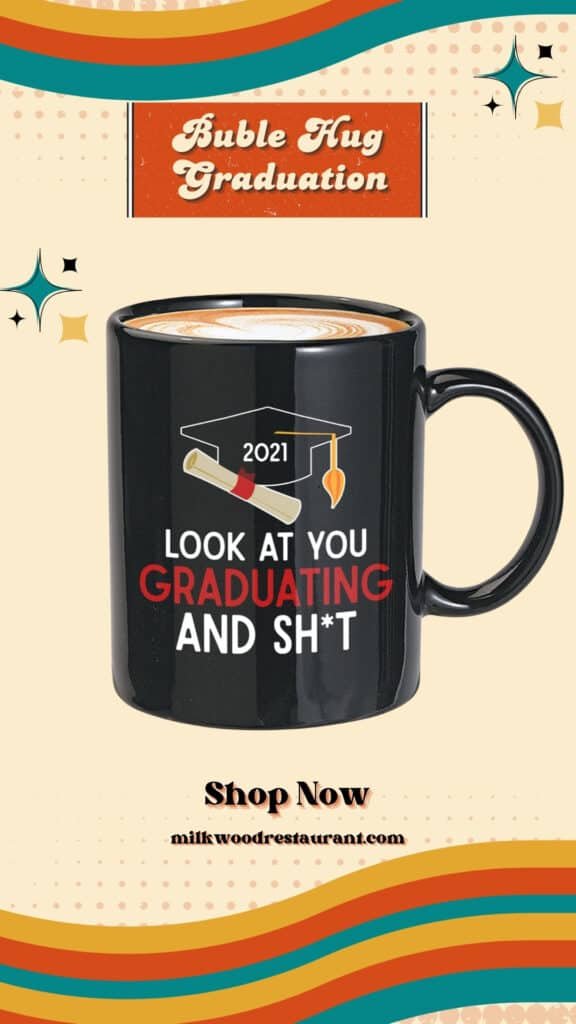 Bubble hugs graduation coffee mug - miss mrs ms dr - student school college degree phd doctorate grad senior 2021 graduate feminist 11oz white