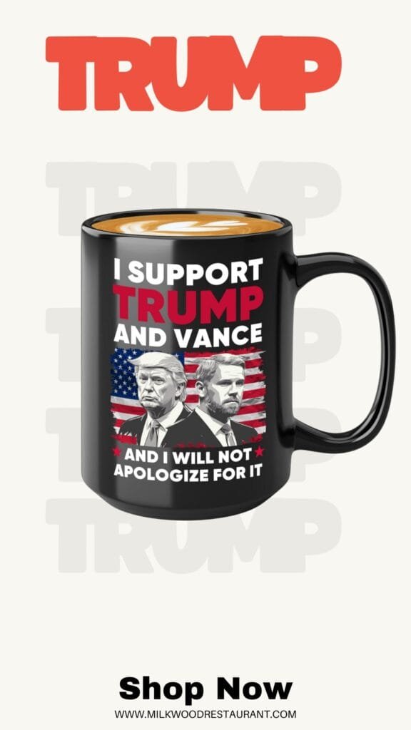 Politics trump coffee mug 15oz black -i support trump and vance - funny trump 2024 gag gift for replubican liberal politician president biden maga fellow election usa patriotic