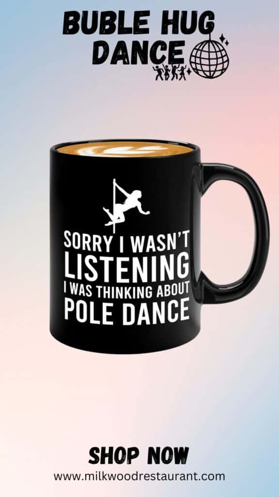 Hobby coffee mug 11oz black -thinking about pole dancing - pole dancing gift pole dance lover dance enthusiast fitness dance gift gift for pole dancer aerial arts gift