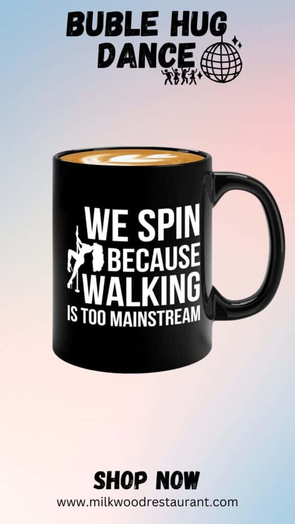 Pole dancer coffee mug 11oz white -we spin because - stripper pole spinning dancing dancer stage performer fitness exercise acrobatics dance