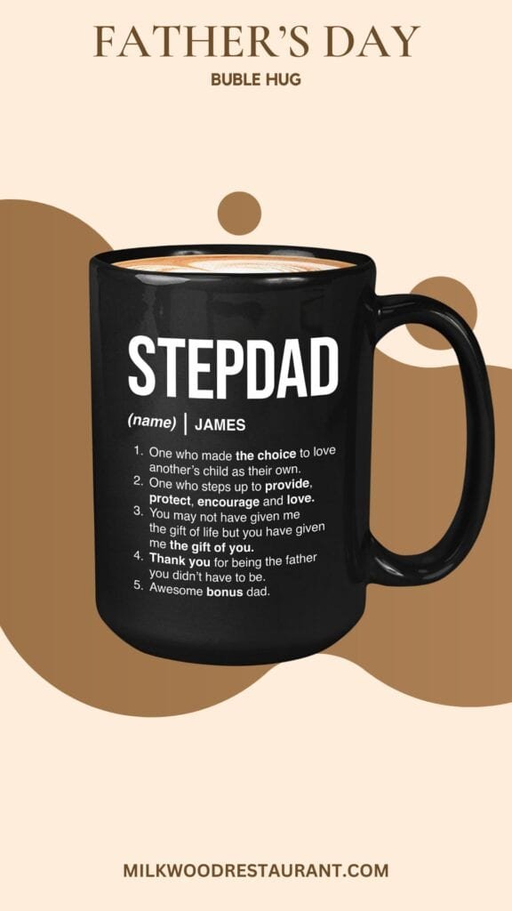 Irreplaceable bonus papa mug for a busy everyday life --- keeps drinks tasty! Our step dad appreciation coffee mug can withstand low to high temperature. This proud stepdaughter coffee mug has outstanding print quality that will last a long time. We design our proud stepson mug with your comfortability in mind!