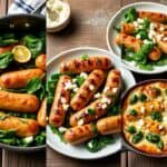 Chicken Sausage with Feta and Spinach