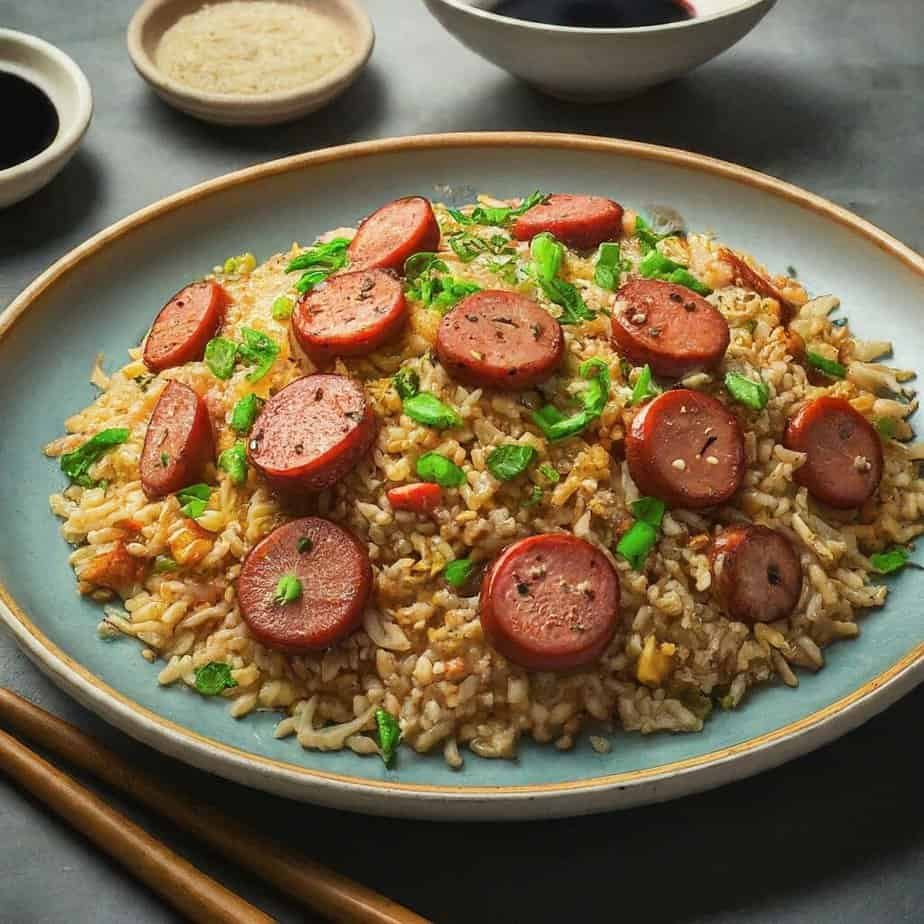 Chicken sausage fried rice