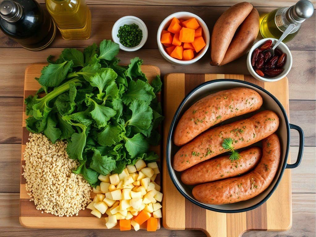 Chicken sausage and quinoa casserole