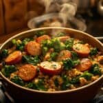 Chicken sausage kale quinoa