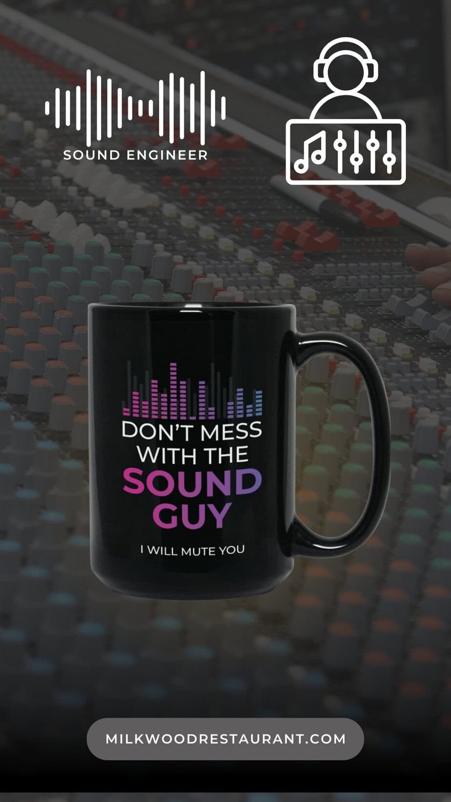 A present to your someone special --- our funny sound guy mug is a perfect gift especially if they love taking their morning coffee on the commute or on-the-go. Be it for your brother, sister, mom, dad, grandpa, grandma, best friend, boyfriend, girlfriend, son, daughter, fiance, husband, wife, in laws, cousins, aunts, uncles, boss, coworkers, him or her, you can also give this coffee mug to anyone and see them enjoy their happiness!