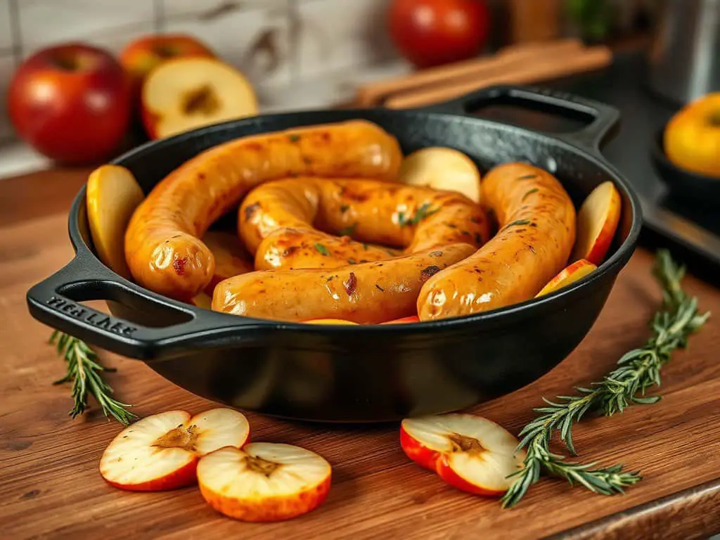 Chicken apple sausage without pork casing