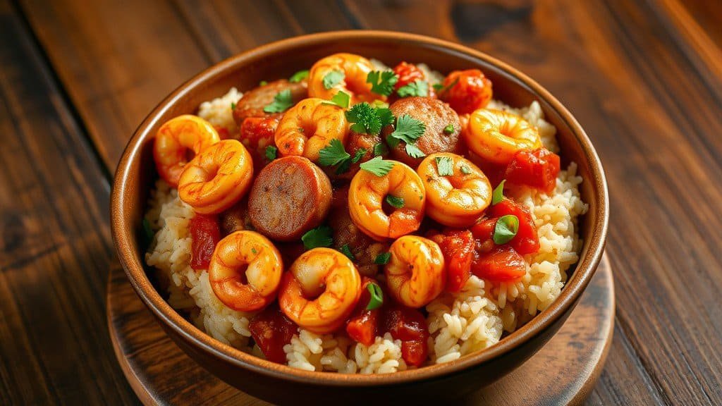 Chicken Sausage and Shrimp Jambalaya