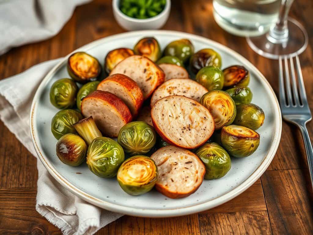 Chicken Sausage & Brussels Sprouts