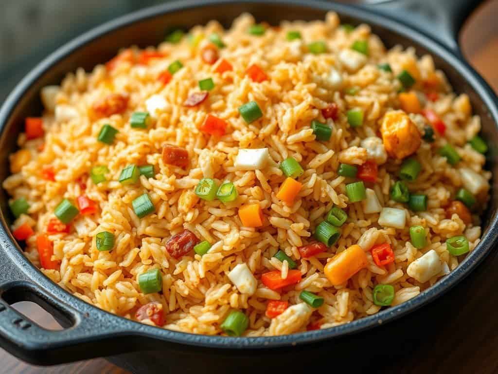 Chicken and sausage fried rice