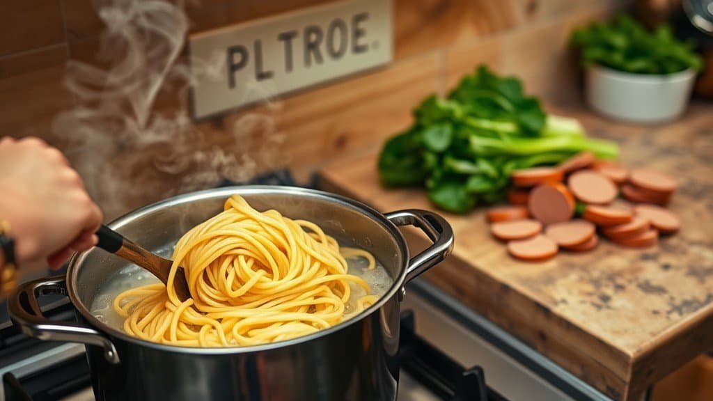 Chicken Sausage Escarole Pasta