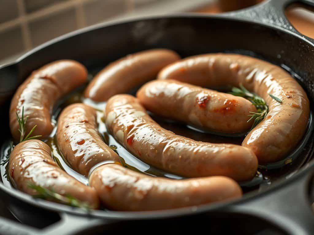 How to cook raw chicken sausage on stove