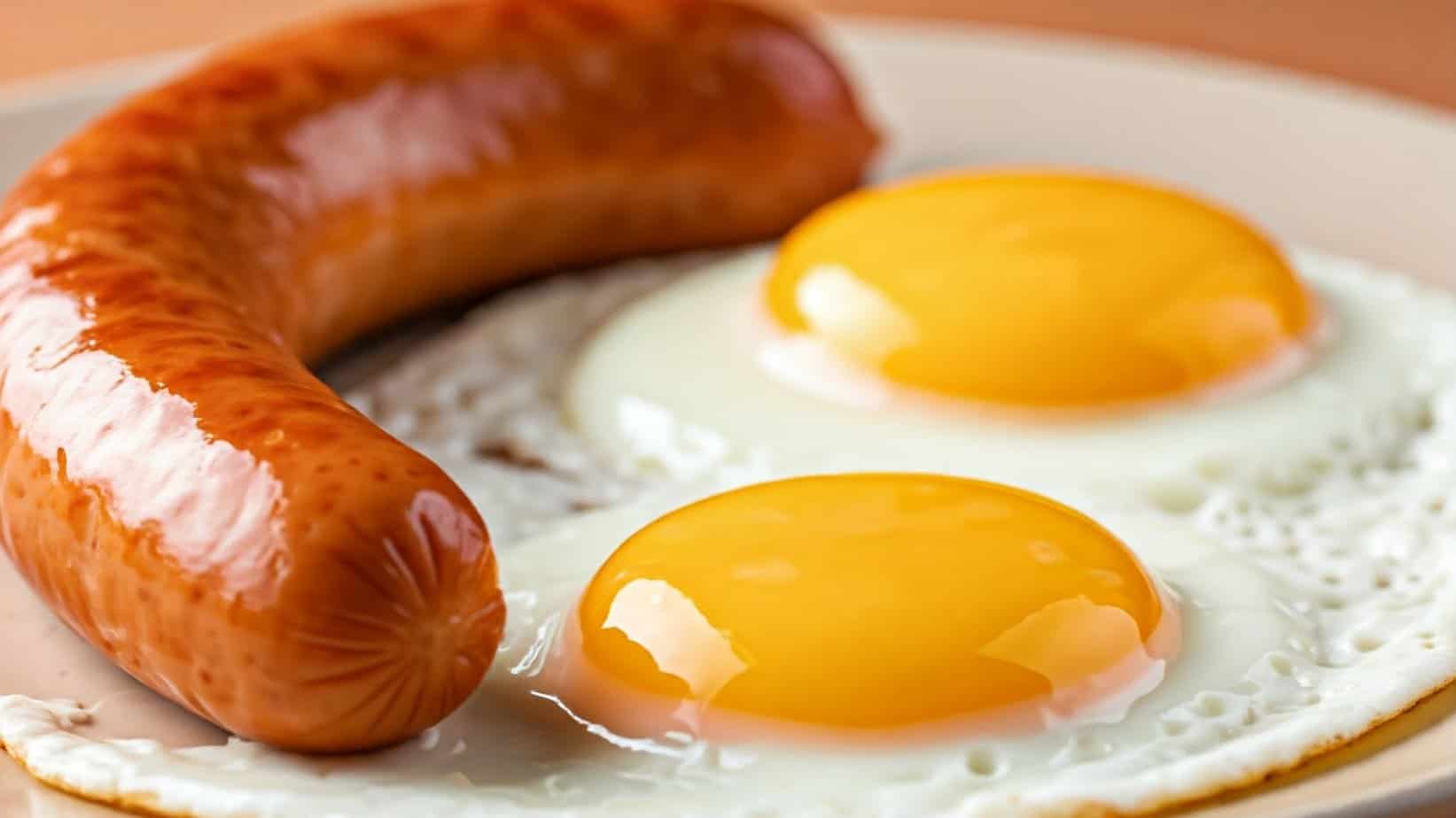 Chicken sausage and eggs