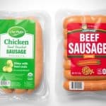 Chicken sausage vs beef sausage