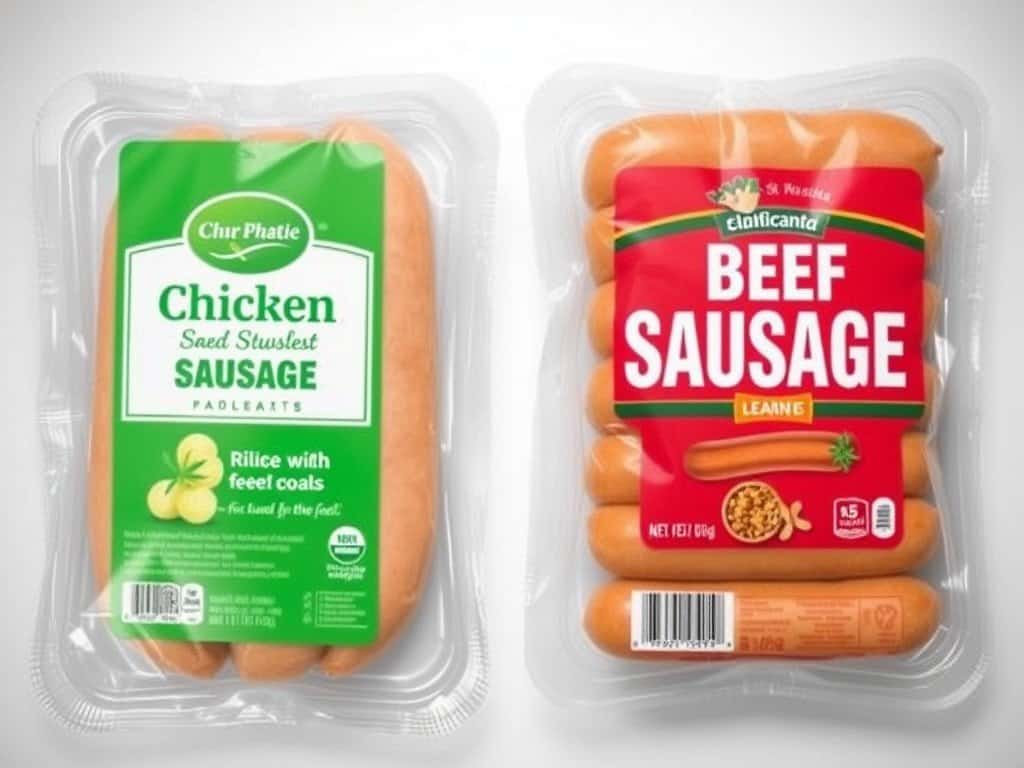 Chicken sausage vs beef sausage