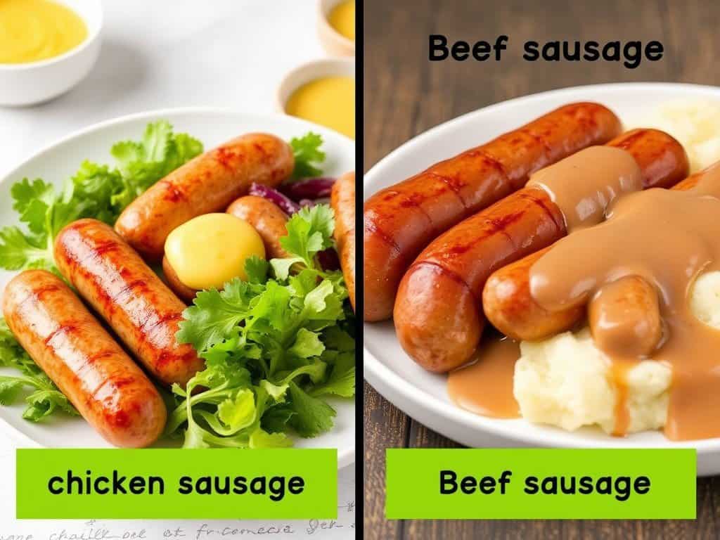 Chicken sausage vs beef sausage