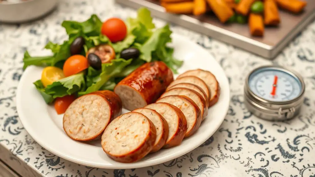 How to know when chicken sausage is done