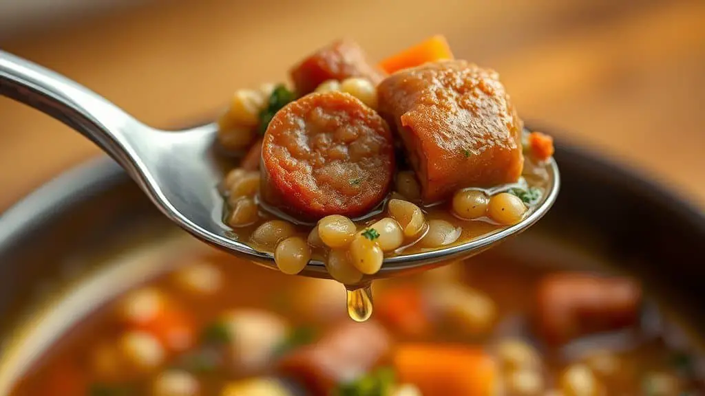 Chicken Sausage and Farro Soup