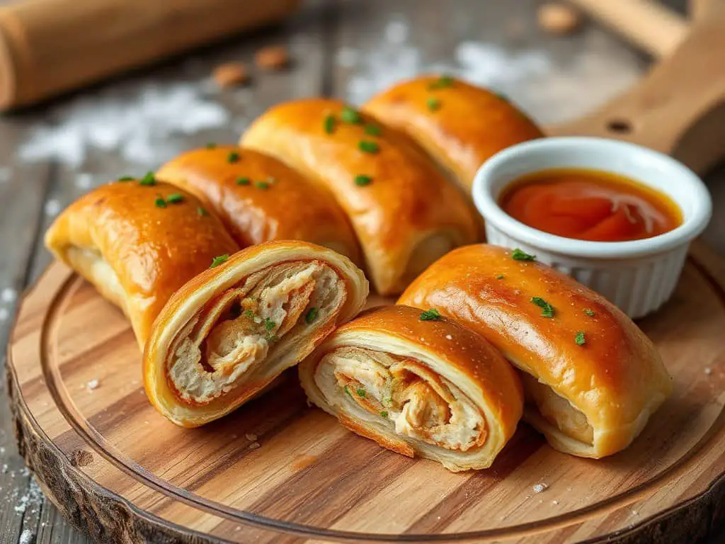 Egg free chicken sausage rolls