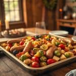 Chicken sausage gnocchi sheet pan