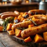 Chicken sausage and butternut squash