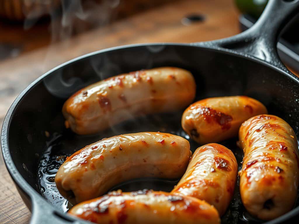 How long do chicken sausages take to cook