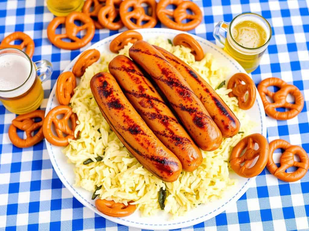 Chicken sausage and sauerkraut