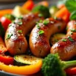 chicken sausage with vegetables