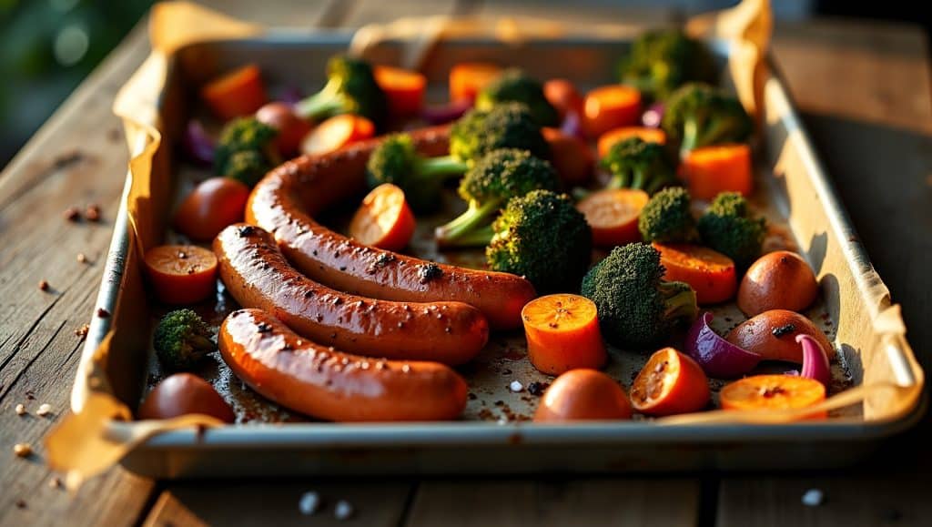Easy Baked Chicken Sausage and Veggies Recipe