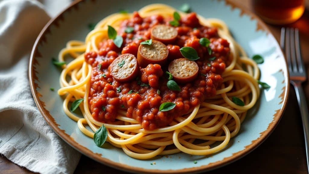 Cook The Restaurant's Food at Home 35 Healthy Chicken Sausage Bolognese Pasta