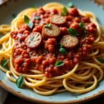 Healthy Chicken Sausage Bolognese Pasta