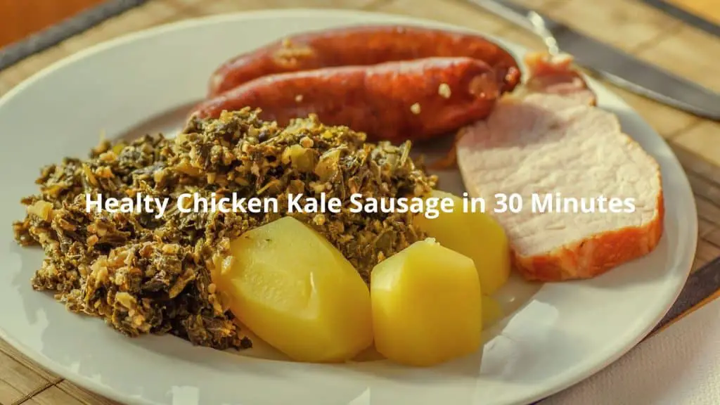 A hearty meal featuring sausages, mashed potatoes, and a savory grain-based dish, arranged on a plate.