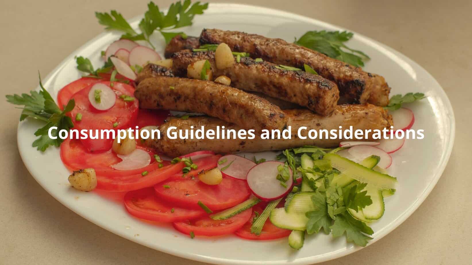 A plate featuring grilled meat alongside fresh vegetables and herbs, arranged in an appetizing manner.