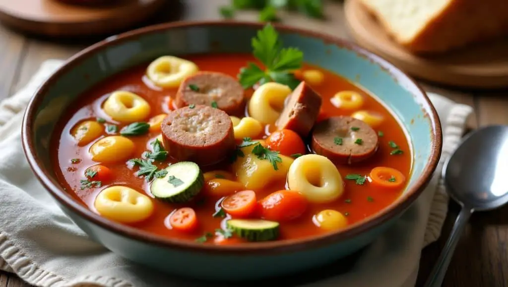 Chicken Sausage and Tortellini Soup Made Easy