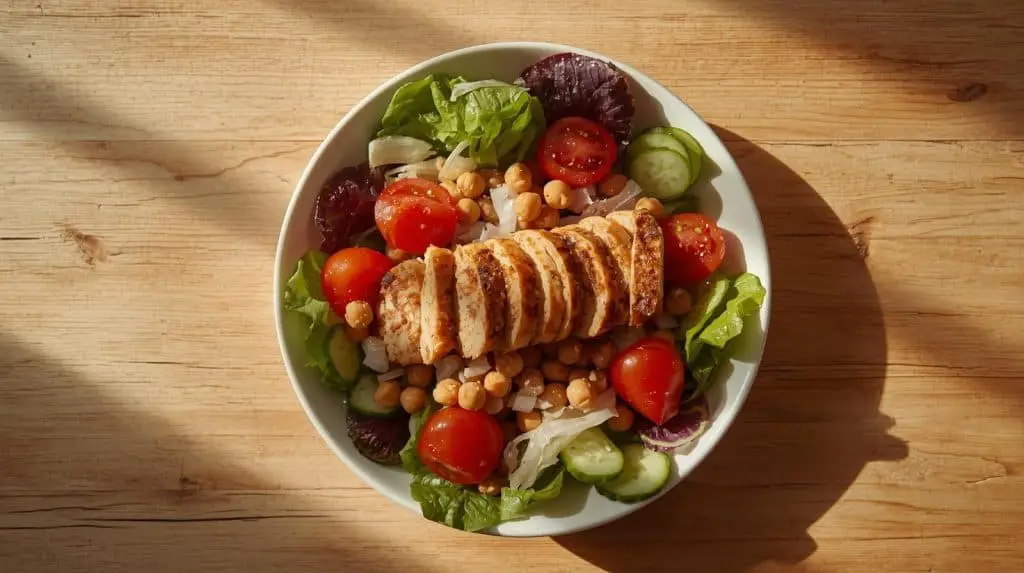 Chicken Sausage Good for Diabetics: A Healthy Choice 2 Nutritious meal bowl featuring chicken sausage good for diabetics with fresh vegetables and chickpeas
