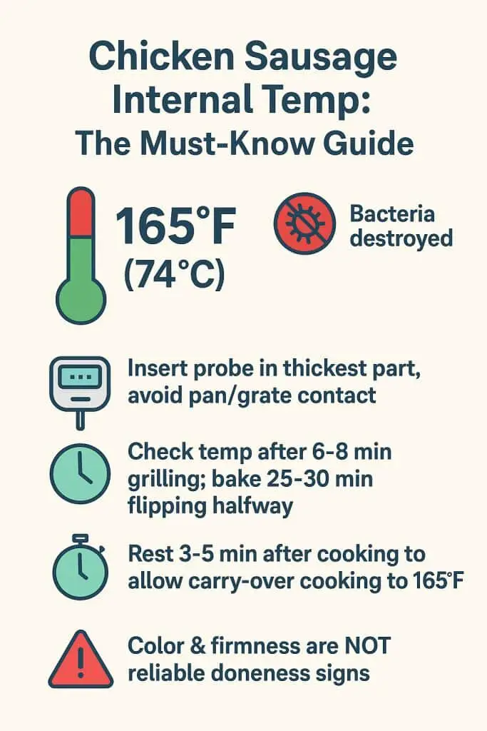 Chicken sausage internal temp