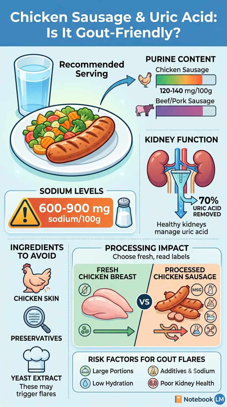 Chicken Sausage Uric Acid